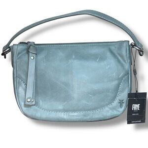 Frye Melissa Leather Crossbody Blue Zip Closure Bag NWT